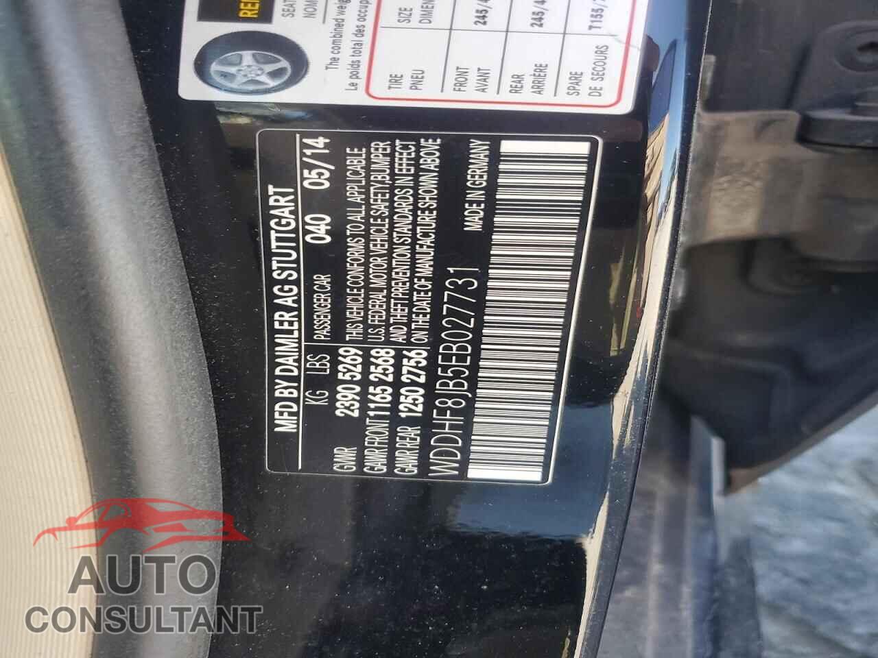 MERCEDES-BENZ E-CLASS 2014 - WDDHF8JB5EB027731