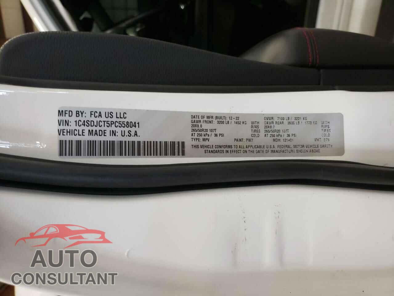 DODGE DURANGO 2023 - 1C4SDJCT5PC558041