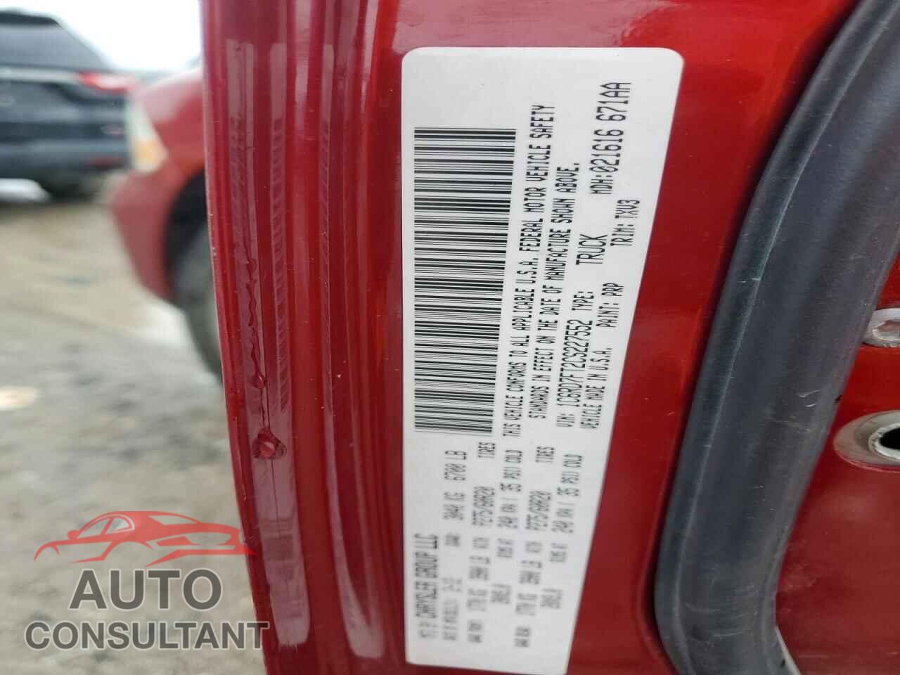 DODGE RAM 1500 2012 - 1C6RD7FT2CS227552