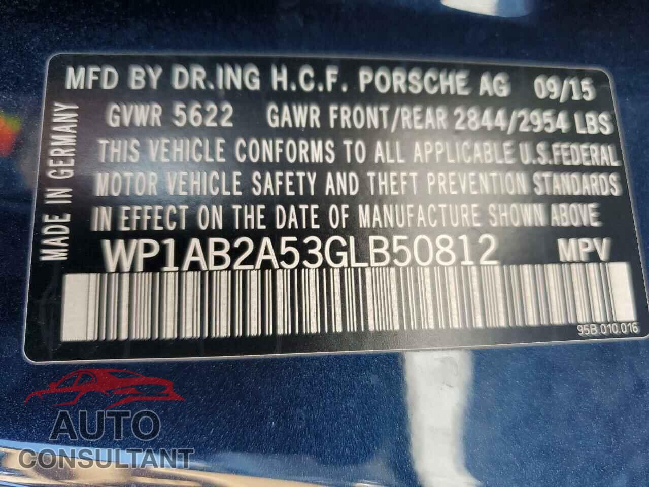 PORSCHE MACAN 2016 - WP1AB2A53GLB50812