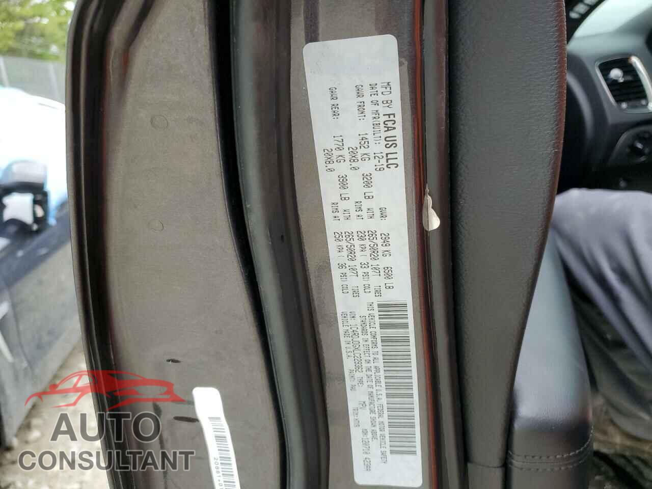 DODGE DURANGO 2020 - 1C4RDJDGXLC229362