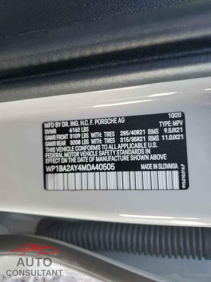 PORSCHE CAYENNE 2021 - WP1BA2AY4MDA40505