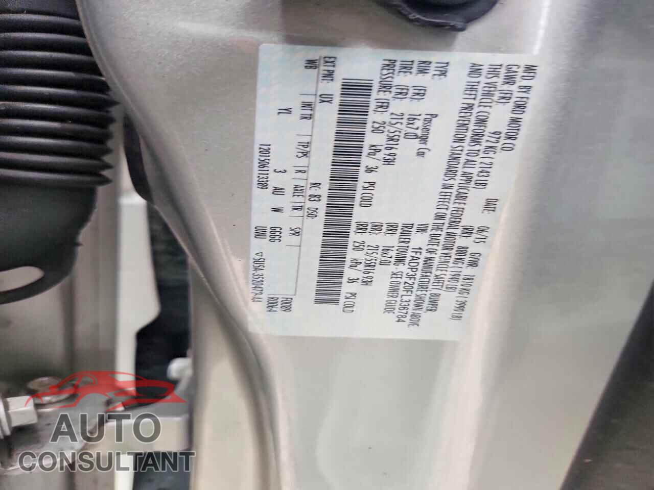FORD FOCUS 2015 - 1FADP3F20FL336784