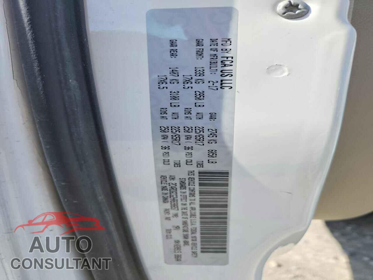 DODGE CARAVAN 2017 - 2C4RDGCG2HR698657