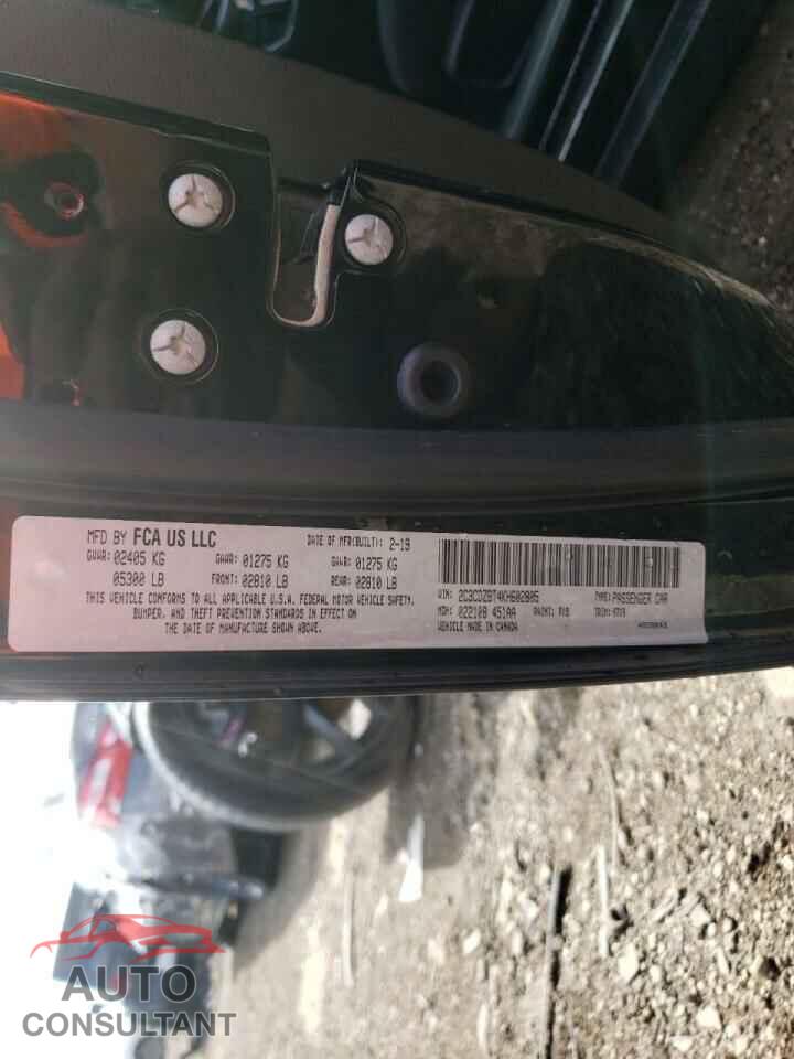 DODGE CHALLENGER 2019 - 2C3CDZBT4KH602805