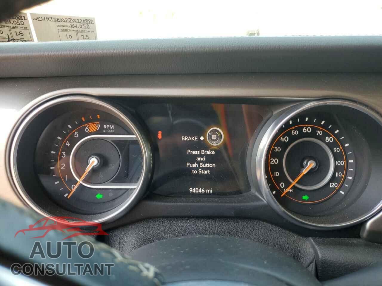 JEEP WRANGLER 2018 - 1C4HJXEN2JW220882