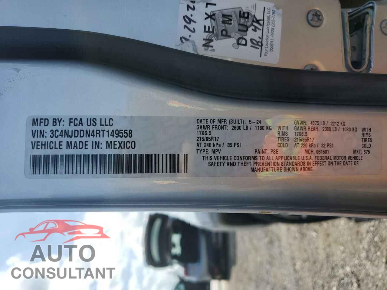 JEEP COMPASS 2024 - 3C4NJDDN4RT149558