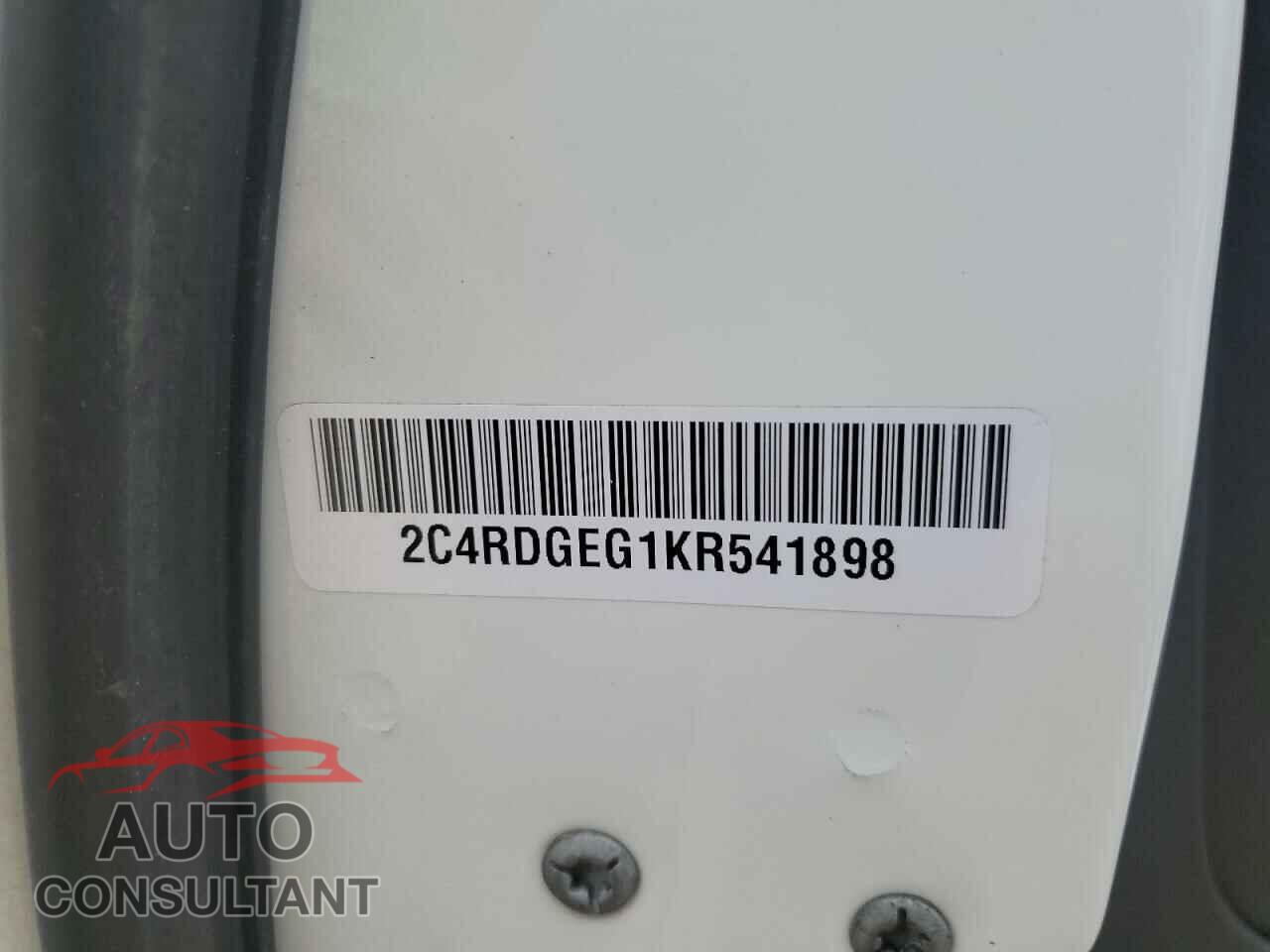 DODGE CARAVAN 2019 - 2C4RDGEG1KR541898