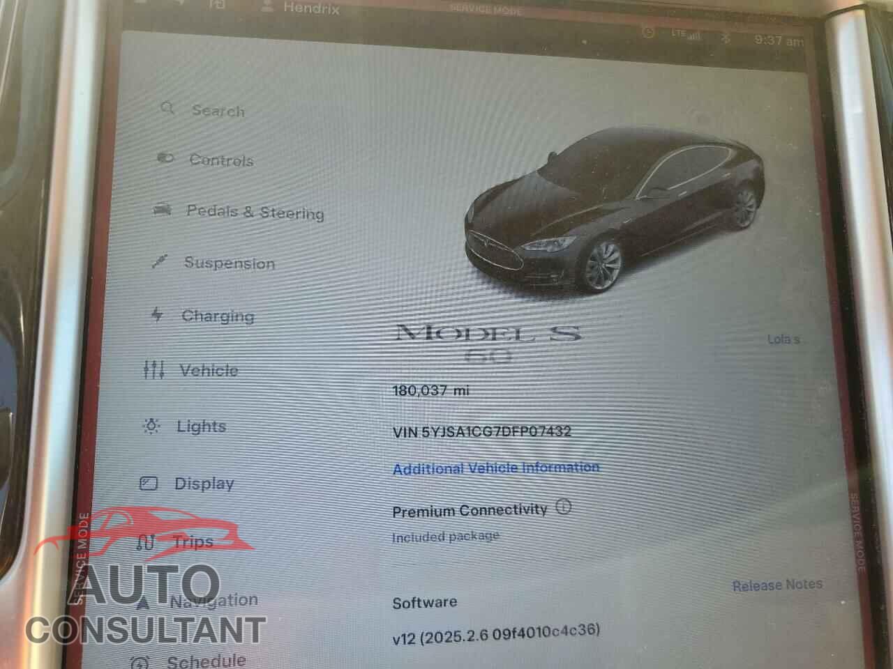 TESLA MODEL S 2013 - 5YJSA1CG7DFP07432