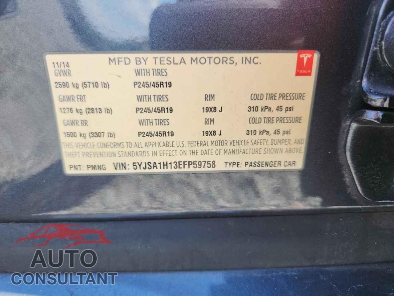 TESLA MODEL S 2014 - 5YJSA1H13EFP59758