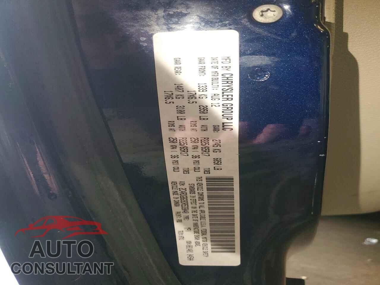 DODGE CARAVAN 2013 - 2C4RDGBG9DR533040