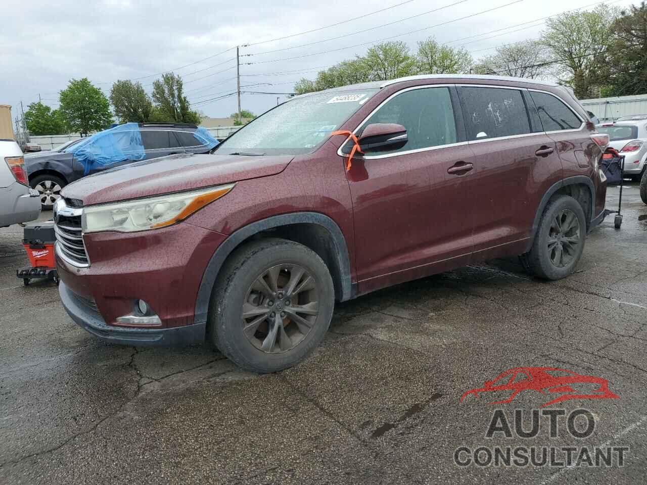 TOYOTA HIGHLANDER 2014 - 5TDJKRFHXES007994