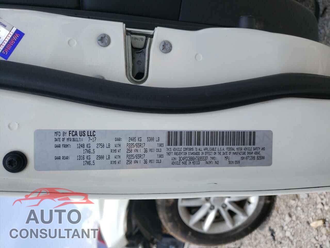DODGE JOURNEY 2017 - 3C4PDCBB6HT695537