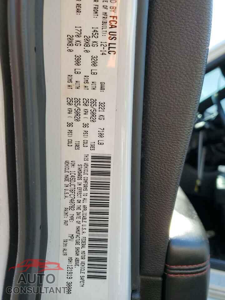 DODGE DURANGO 2015 - 1C4SDJCT6FC740782