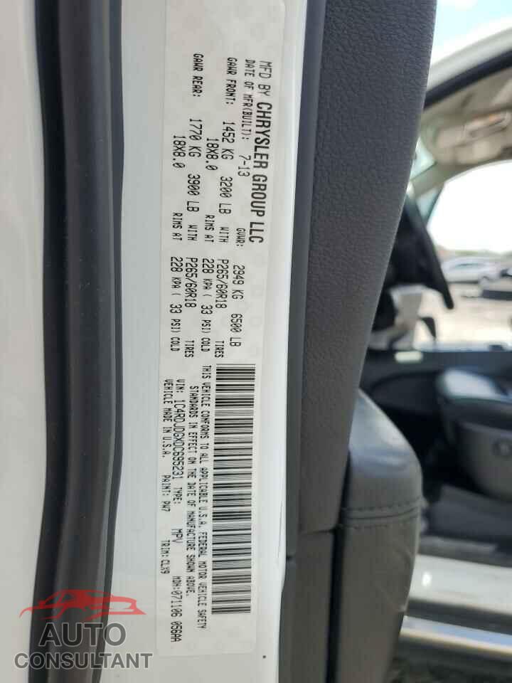 DODGE DURANGO 2013 - 1C4RDJDGXDC695231