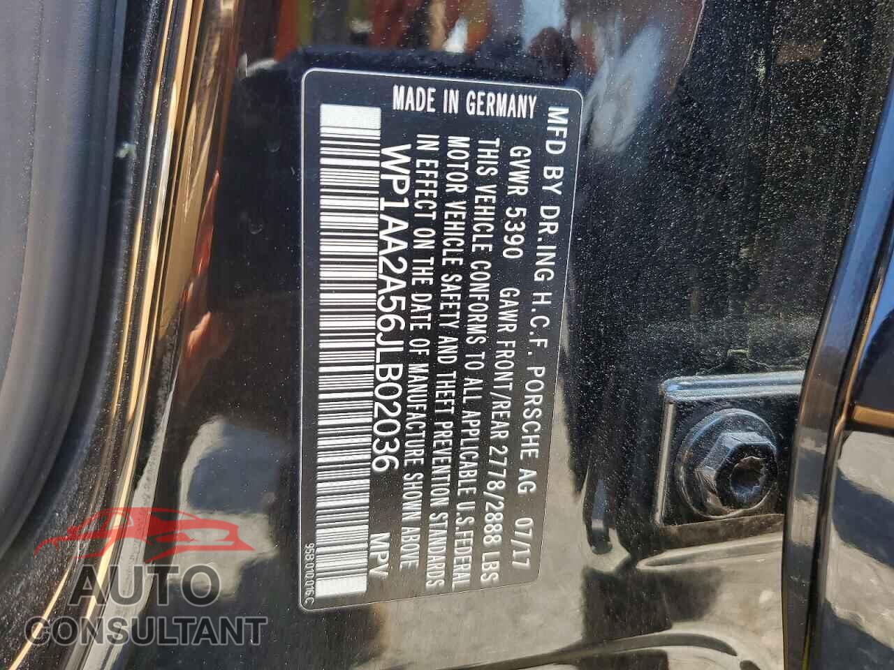 PORSCHE MACAN 2018 - WP1AA2A56JLB02036