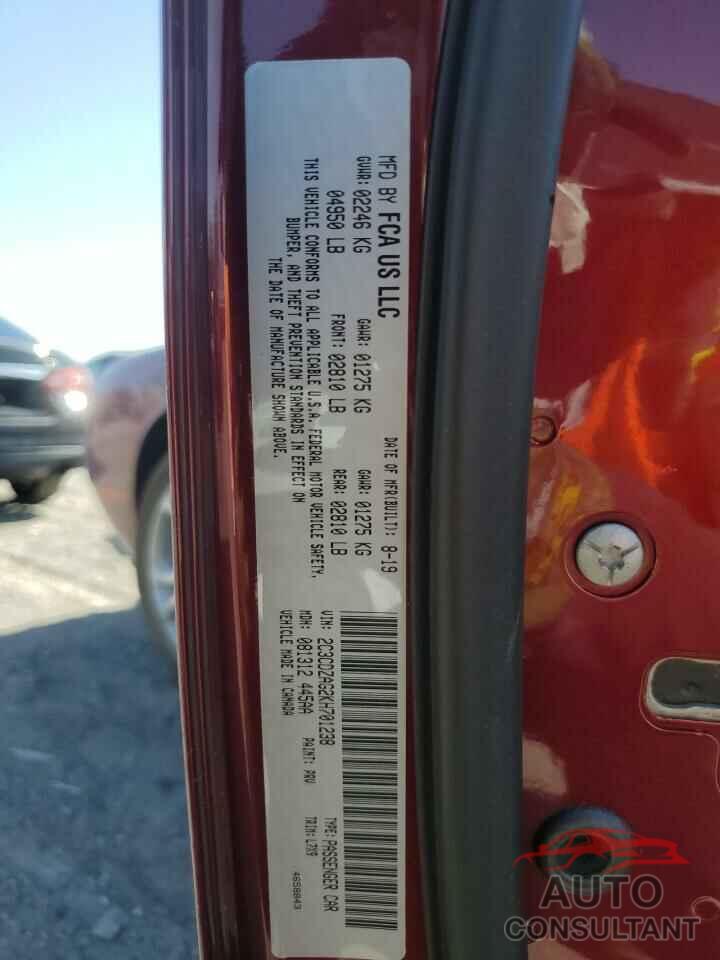 DODGE CHALLENGER 2019 - 2C3CDZAG2KH701238