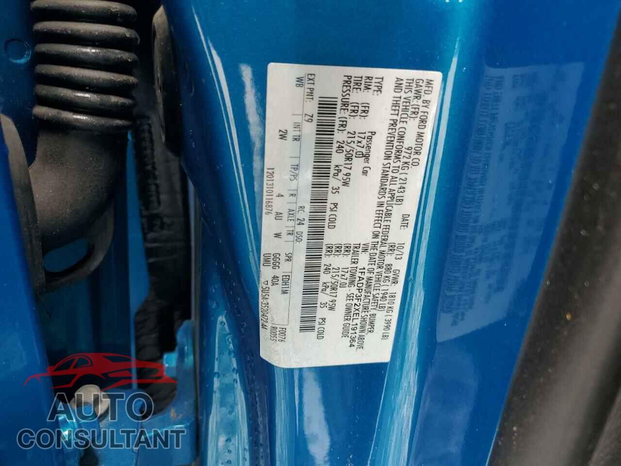 FORD FOCUS 2014 - 1FADP3F2XEL191364