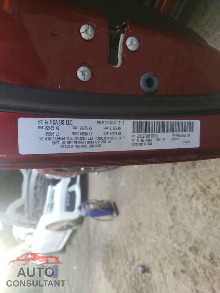 DODGE CHALLENGER 2019 - 2C3CDZFJ1KH596194
