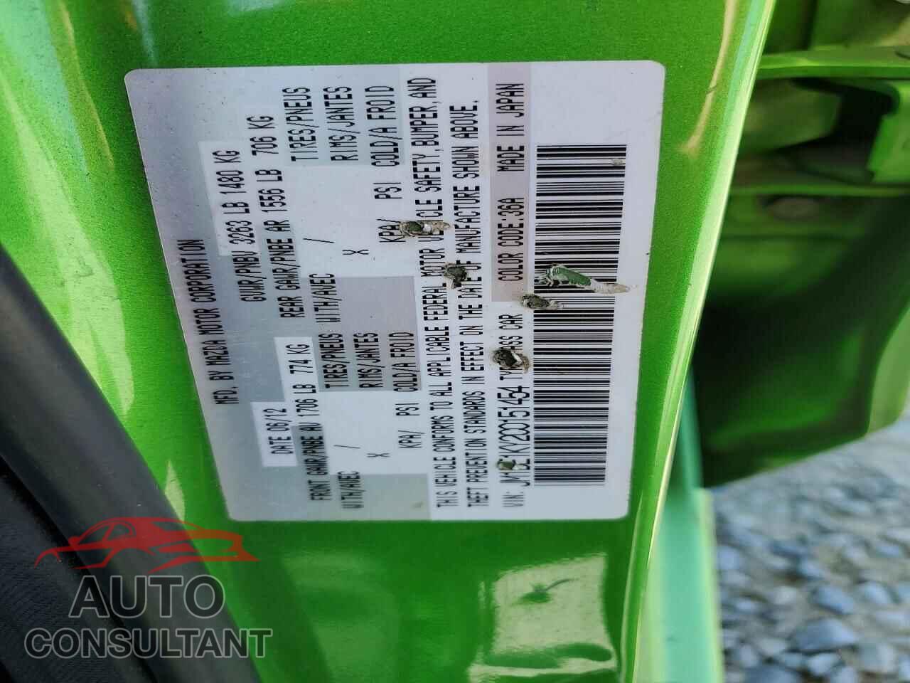 MAZDA 2 2012 - JM1DE1KY2C0151454