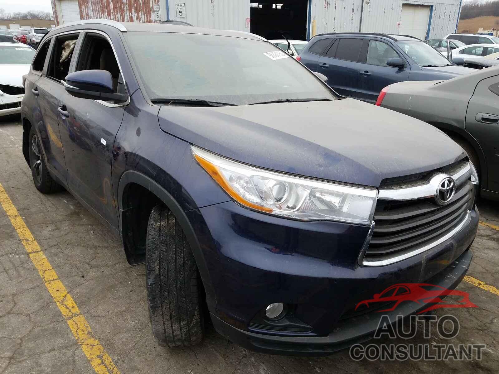 TOYOTA HIGHLANDER 2016 - 5TDJKRFH2GS342587