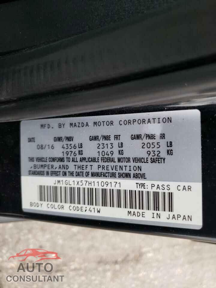 MAZDA 6 2017 - JM1GL1X57H1109171