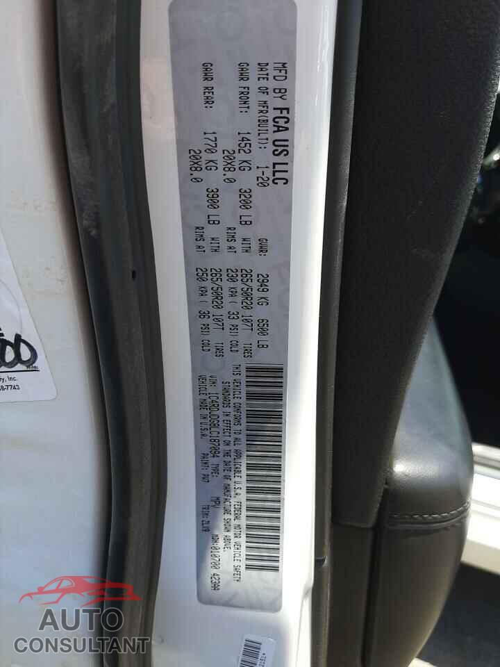 DODGE DURANGO 2020 - 1C4RDJDG8LC187094