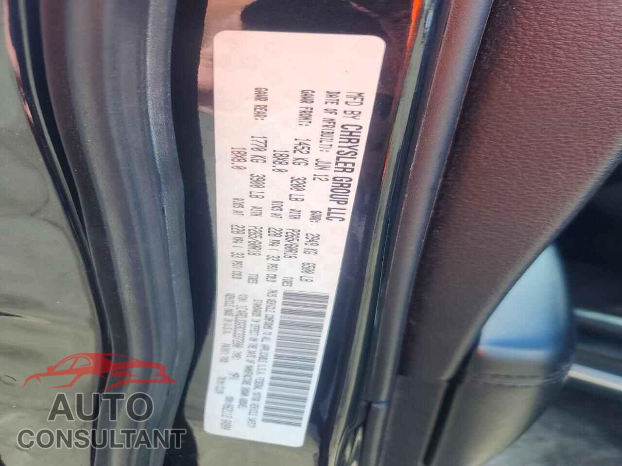 DODGE DURANGO 2012 - 1C4RDJDG9CC337200