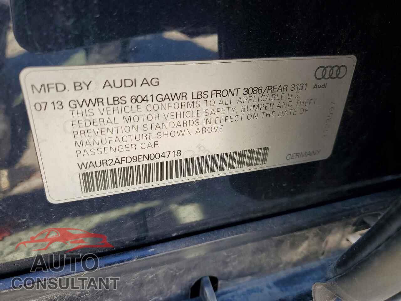 AUDI A8 2014 - WAUR2AFD9EN004718
