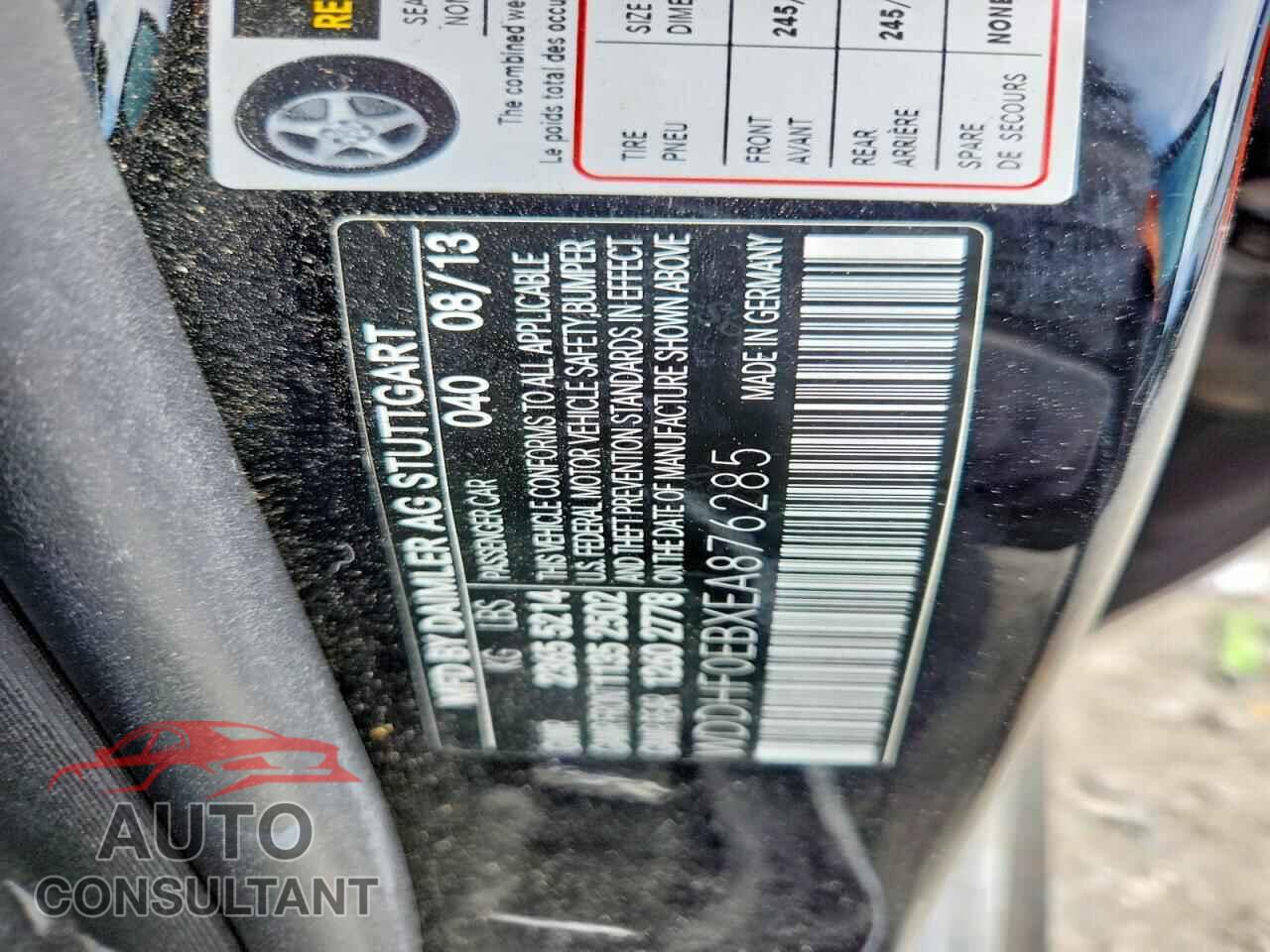 MERCEDES-BENZ E-CLASS 2014 - WDDHF0EBXEA876285