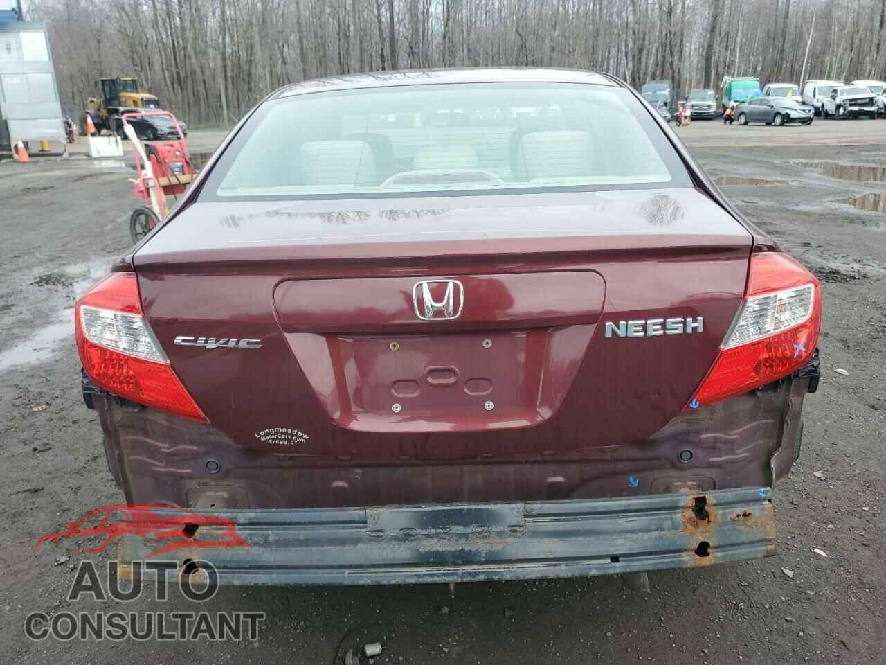 HONDA CIVIC 2012 - 19XFB2F85CE333447