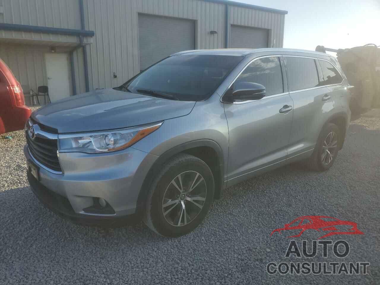 TOYOTA HIGHLANDER 2016 - 5TDJKRFH1GS292393