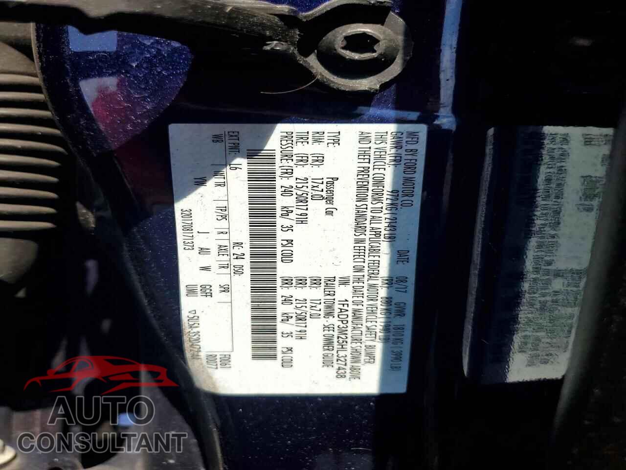 FORD FOCUS 2017 - 1FADP3M25HL327438