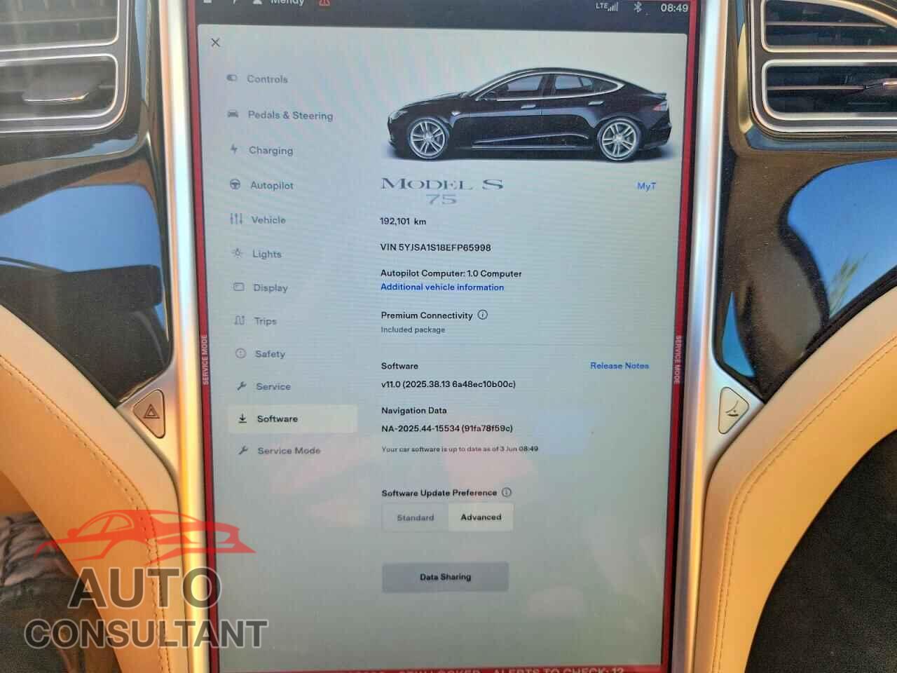 TESLA MODEL S 2014 - 5YJSA1S18EFP65998