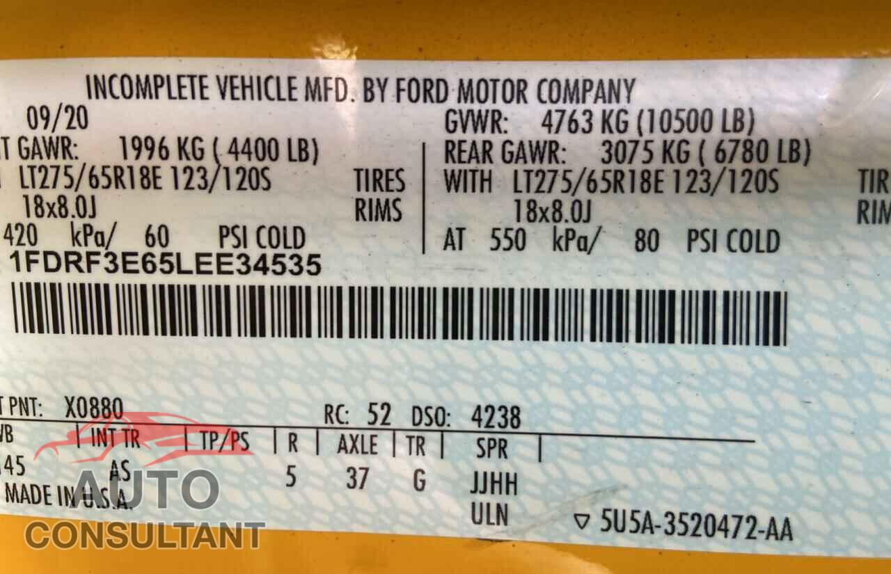 FORD F350 2020 - 1FDRF3E65LEE34535
