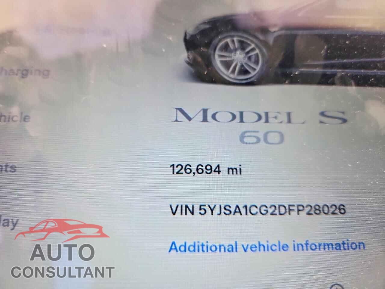 TESLA MODEL S 2013 - 5YJSA1CG2DFP28026
