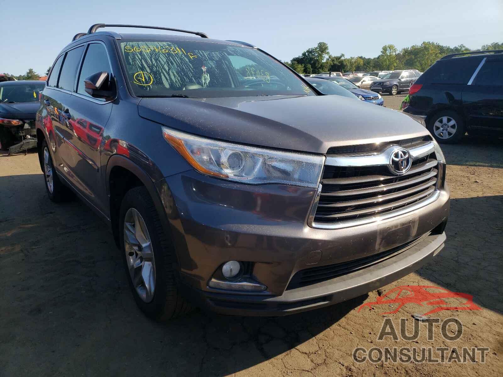 TOYOTA HIGHLANDER 2016 - 5TDDKRFH3GS323589