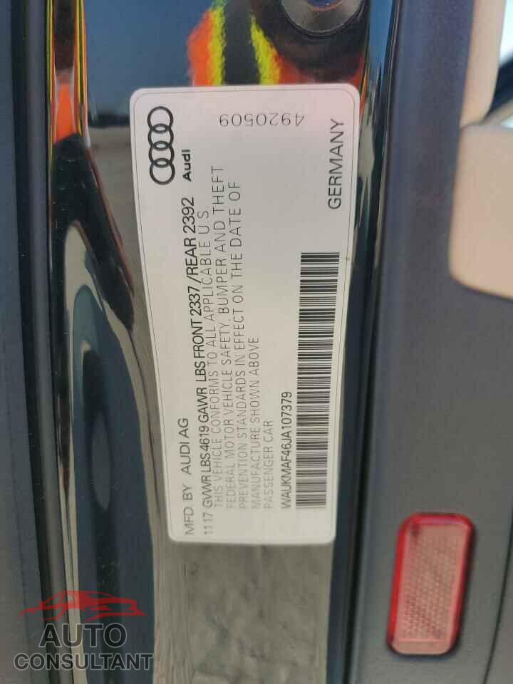 AUDI A4 2018 - WAUKMAF46JA107379