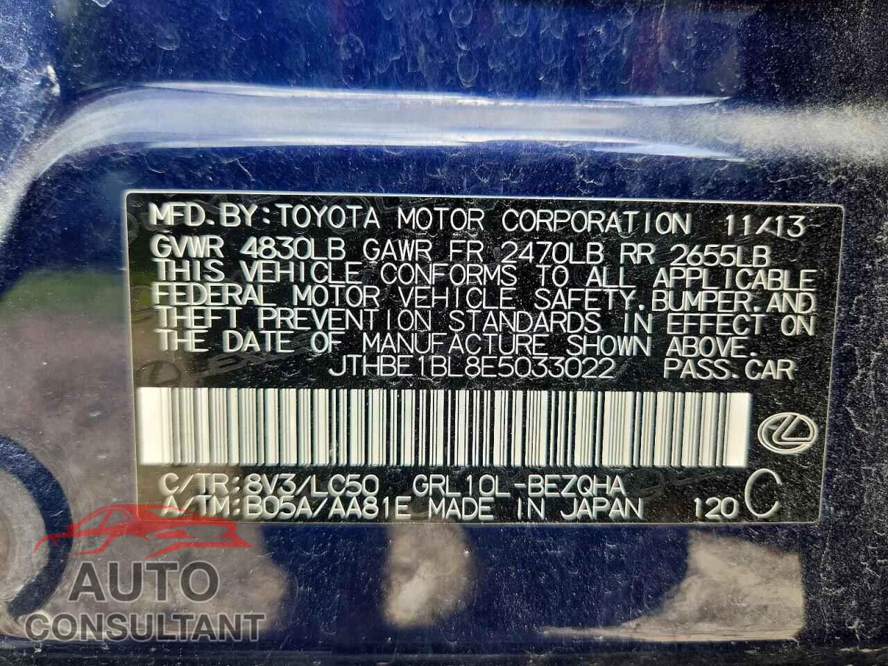 LEXUS GS350 2014 - JTHBE1BL8E5033022