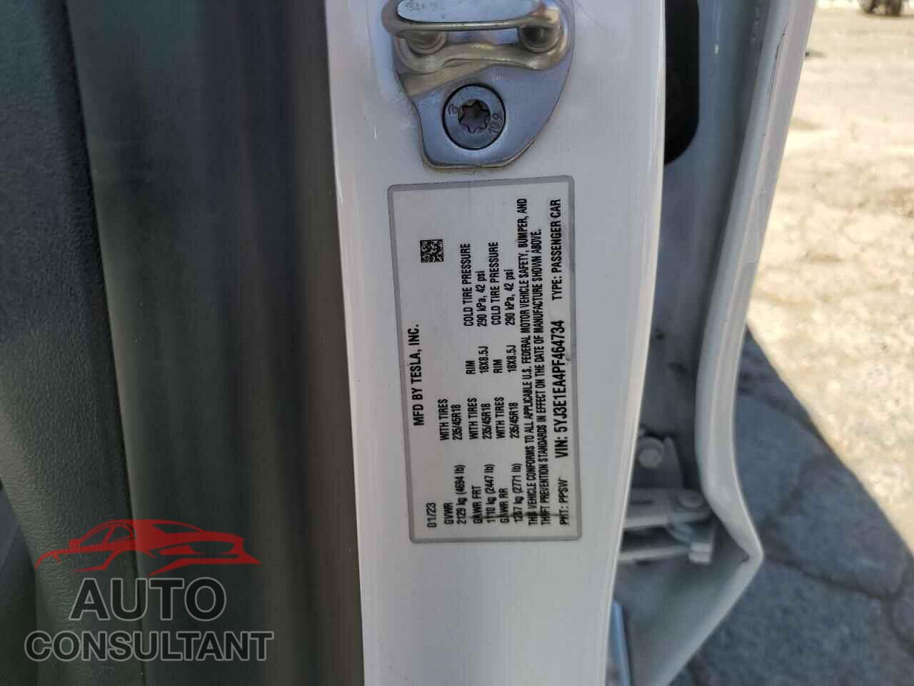TESLA MODEL 3 2023 - 5YJ3E1EA4PF464734