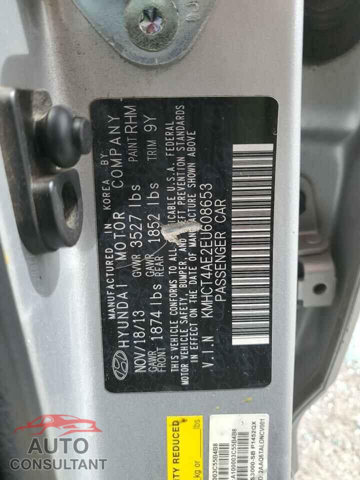 HYUNDAI ACCENT 2014 - KMHCT4AE2EU608653