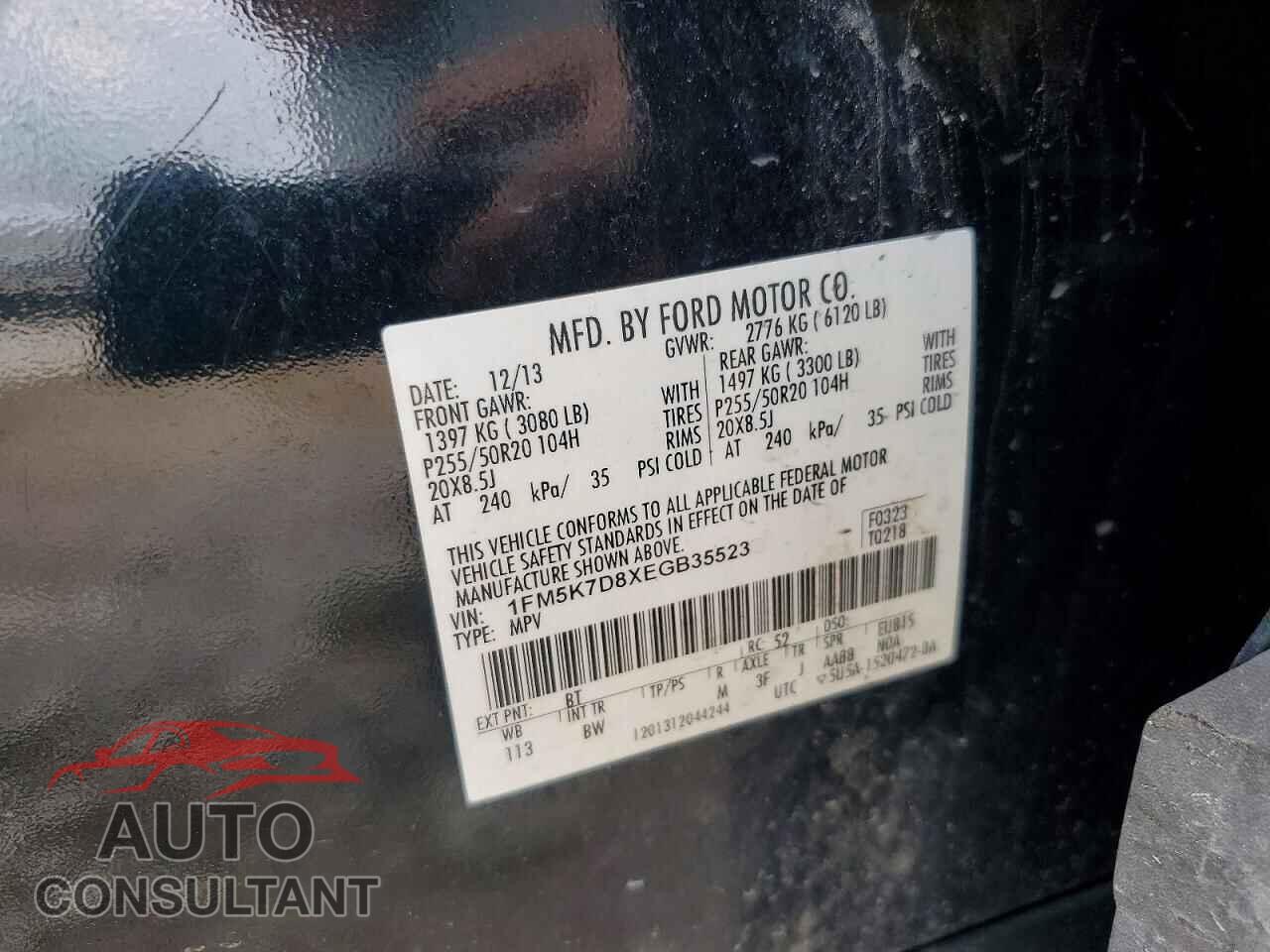 FORD EXPLORER 2014 - 1FM5K7D8XEGB35523