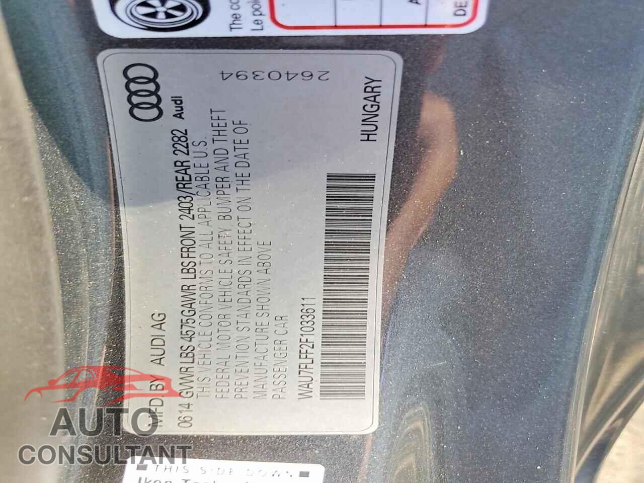 AUDI A3 2015 - WAU7FLFF2F1033611
