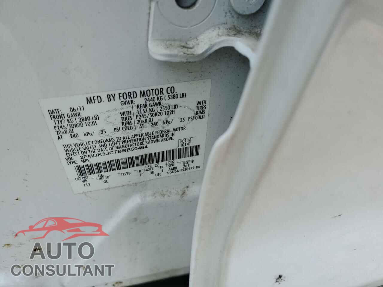 FORD EDGE 2011 - 2FMDK3JC7BBB50464