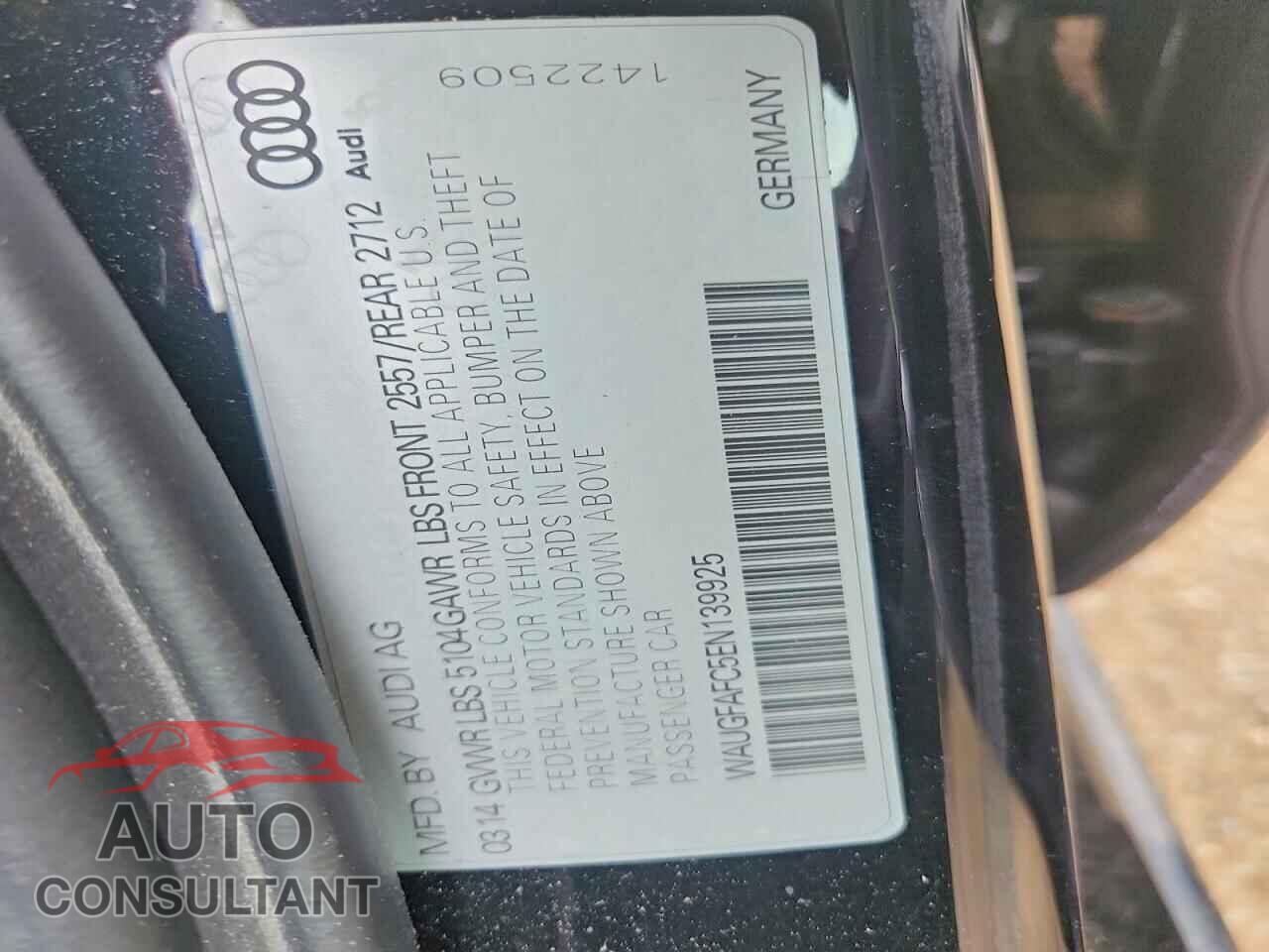 AUDI A6 2014 - WAUGFAFC5EN139925