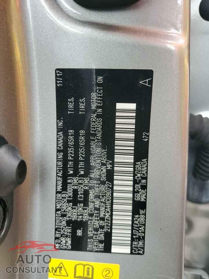 LEXUS RX350 2017 - 2T2ZZMCA4HC090727