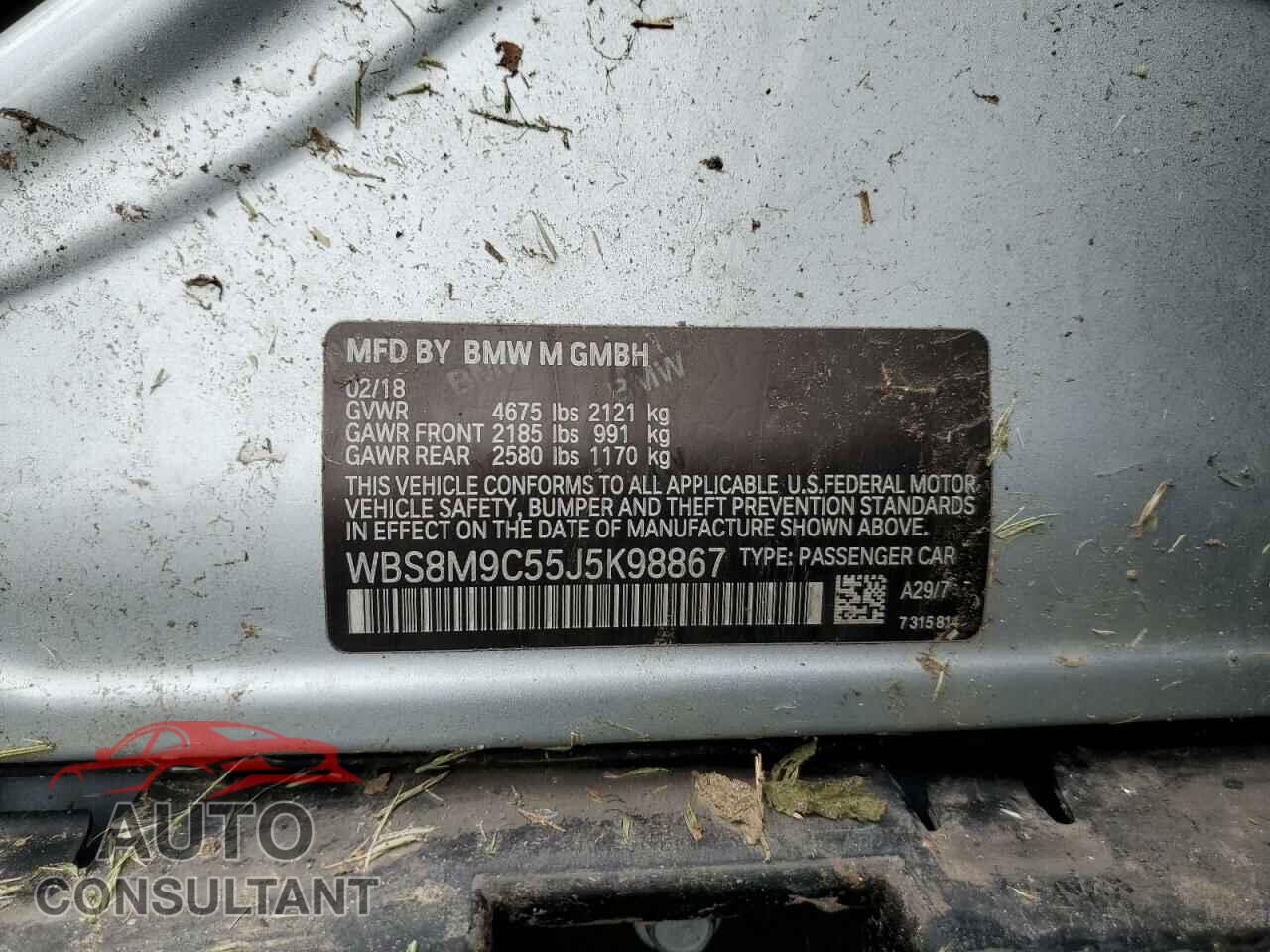 BMW M3 2018 - WBS8M9C55J5K98867