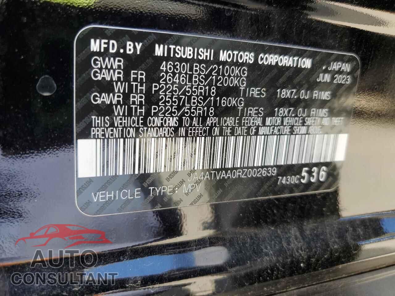 MITSUBISHI ECLIPSE 2024 - JA4ATVAA0RZ002639