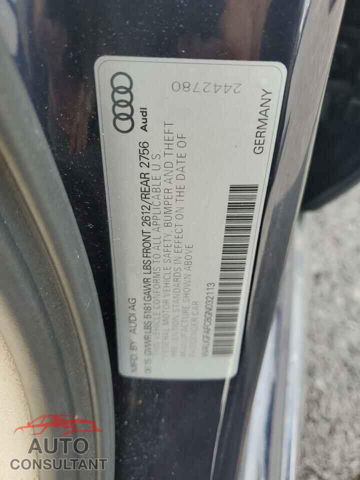 AUDI A6 2016 - WAUGFAFC8GN032113