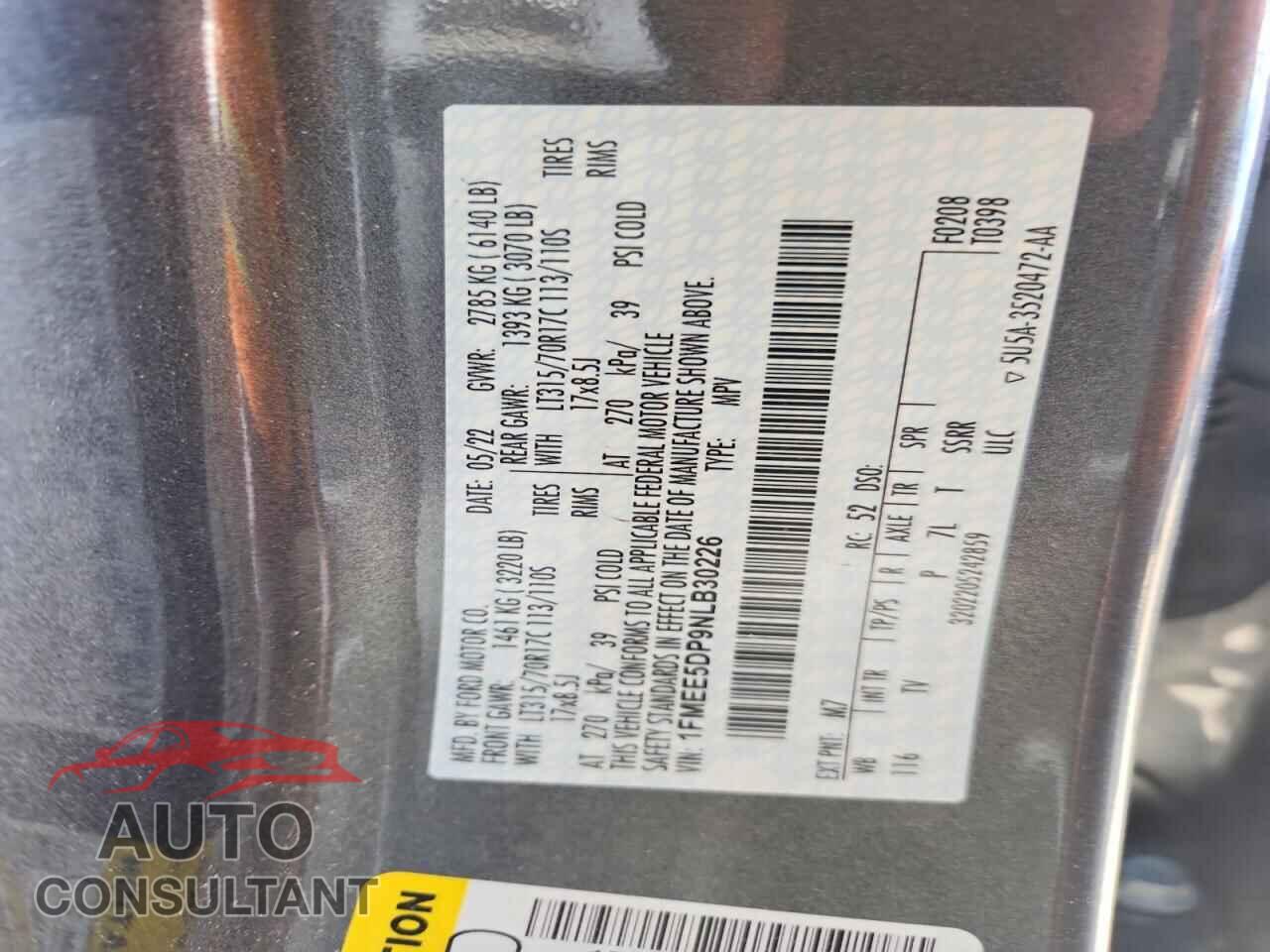FORD BRONCO 2022 - 1FMEE5DP9NLB30226